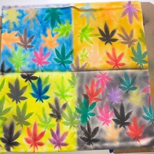 Colorful, Handmade, airbrushed canvas pillow case